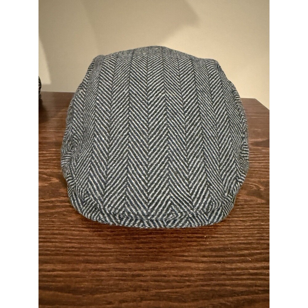 Boston Scally Co XL Flat Cap Grey Herringbone Peaky Blinders Newsboy Driver Hat - Picture 7 of 7